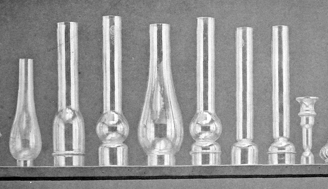 Lampglas till fotogenlampor från Wild & Wessel i Berlin, Tyskland