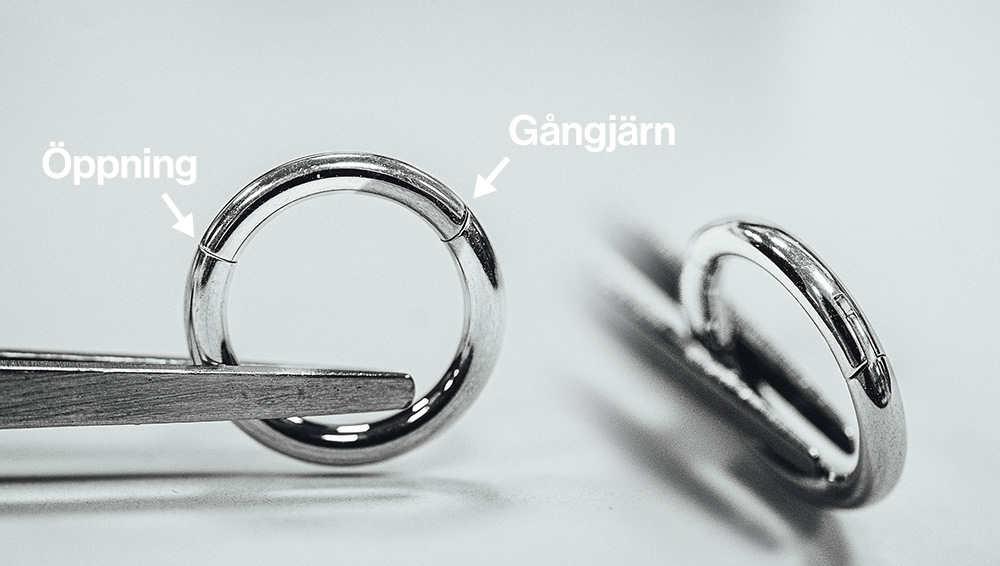 Identifiera gångjärn och öppning på en segmentring