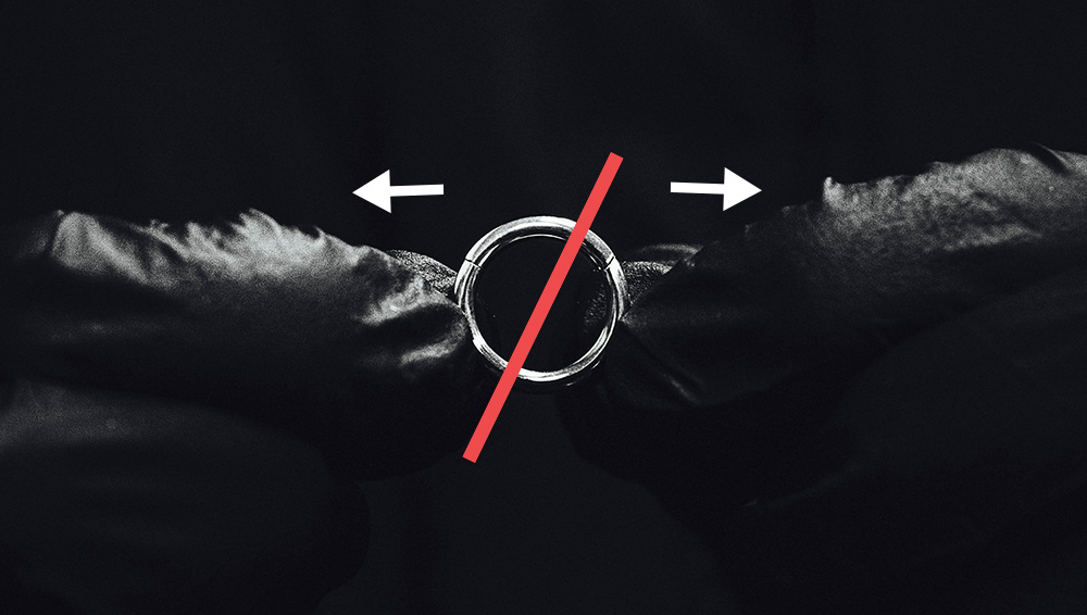 Varning: Dra inte ringen horisontellt åt sidorna