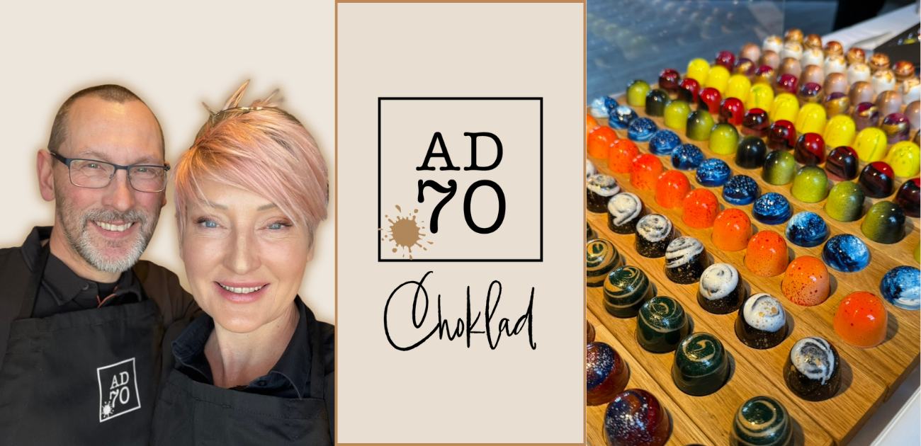 AD70 Choklad – Sofia och Joakim Asklund och handgjorda praliner från Lödöse