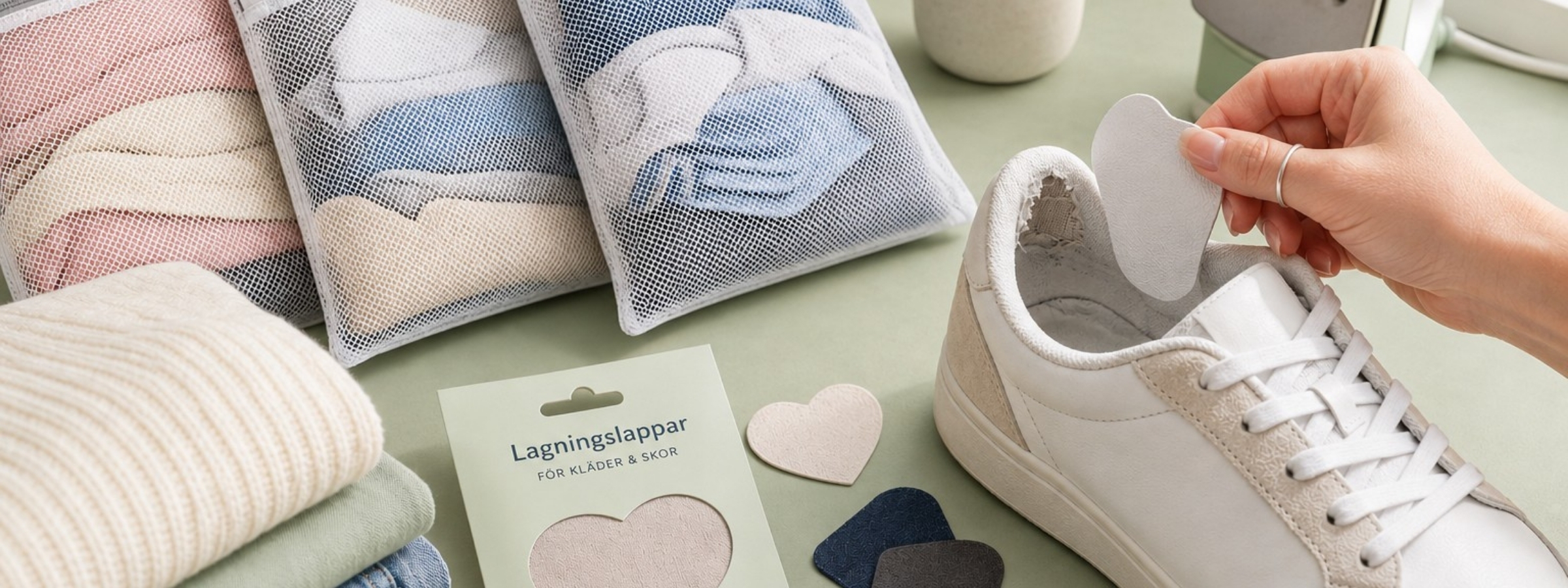 Lagningslappar, skotillbehör och klädvård från Lappoteket