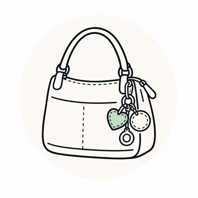 Bag charms och väsksmycken
