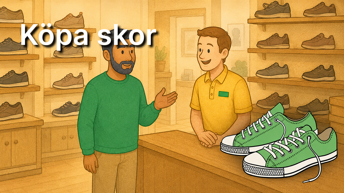 Att köpa skor i butik