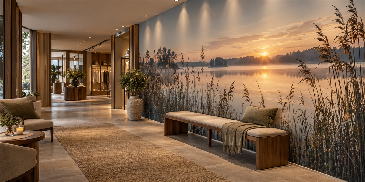 Fototapet i professionell miljö – Fototapeter för butiker och showrooms