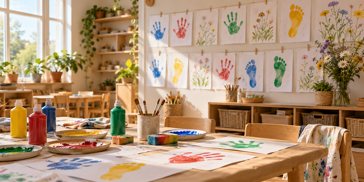 Hand- och fotavtryck på papper för pedagogisk verksamhet – Hand- och fotavtryck i förskola, skola och pedagogisk verksamhet