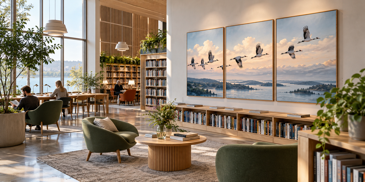 Väggkonst och motiv i professionell miljö – Konst och färgpsykologi i arbetsmiljöer