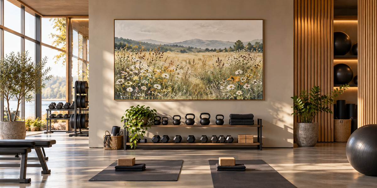 Väggkonst och motiv i professionell miljö – Tavlor till gym, träningsanläggningar och studios