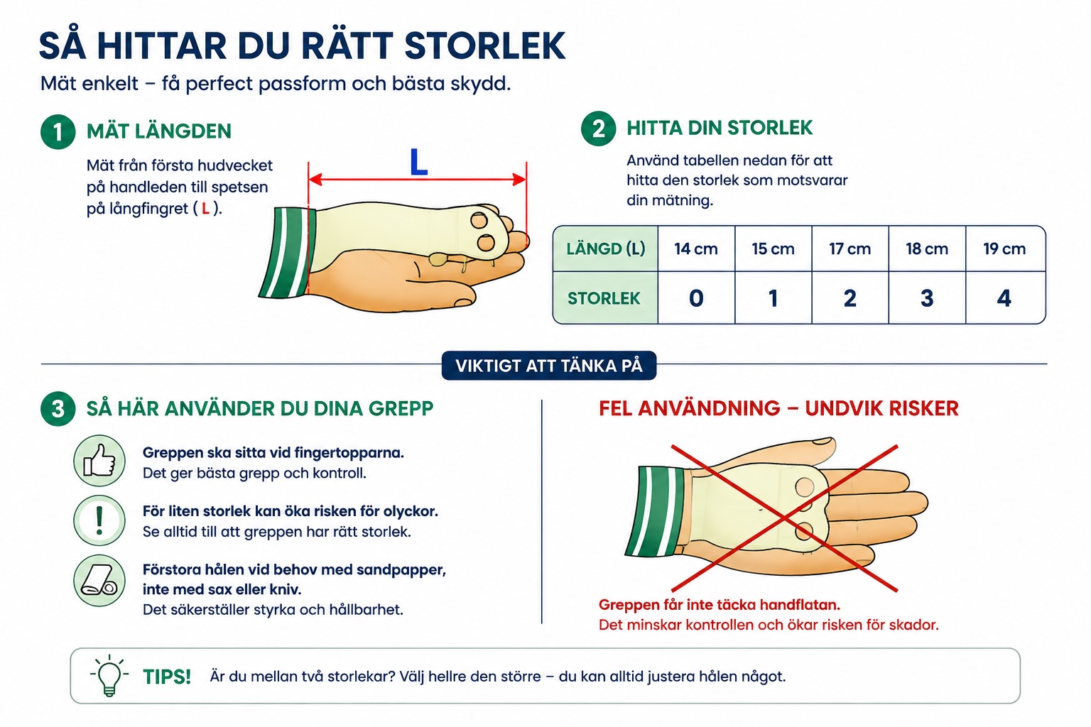 Storleksguide för Reichelsport dambarrskydd – så mäter du handen