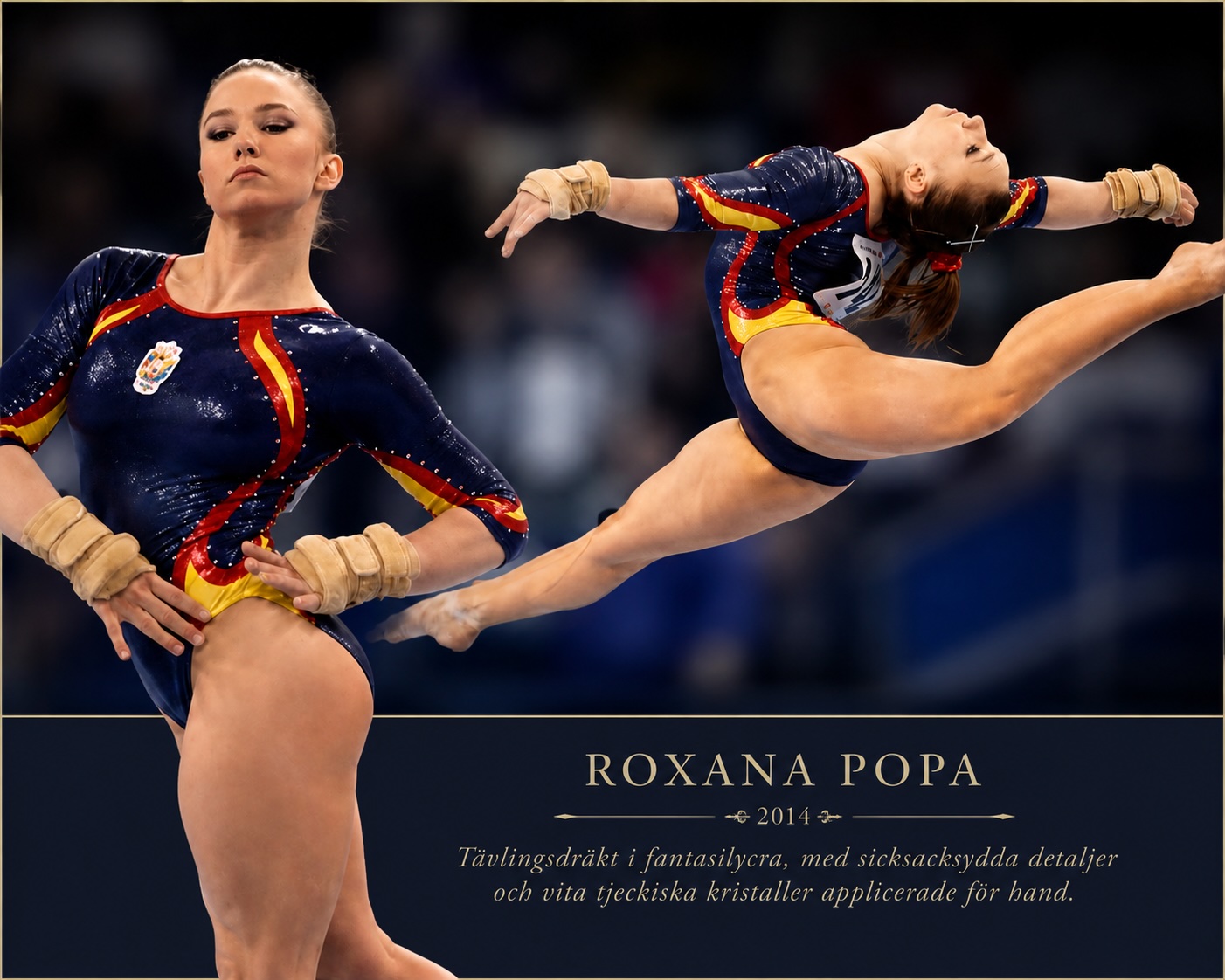 Roxana Popa 2014 i t&auml;vlingsdr&auml;kt med kristaller
