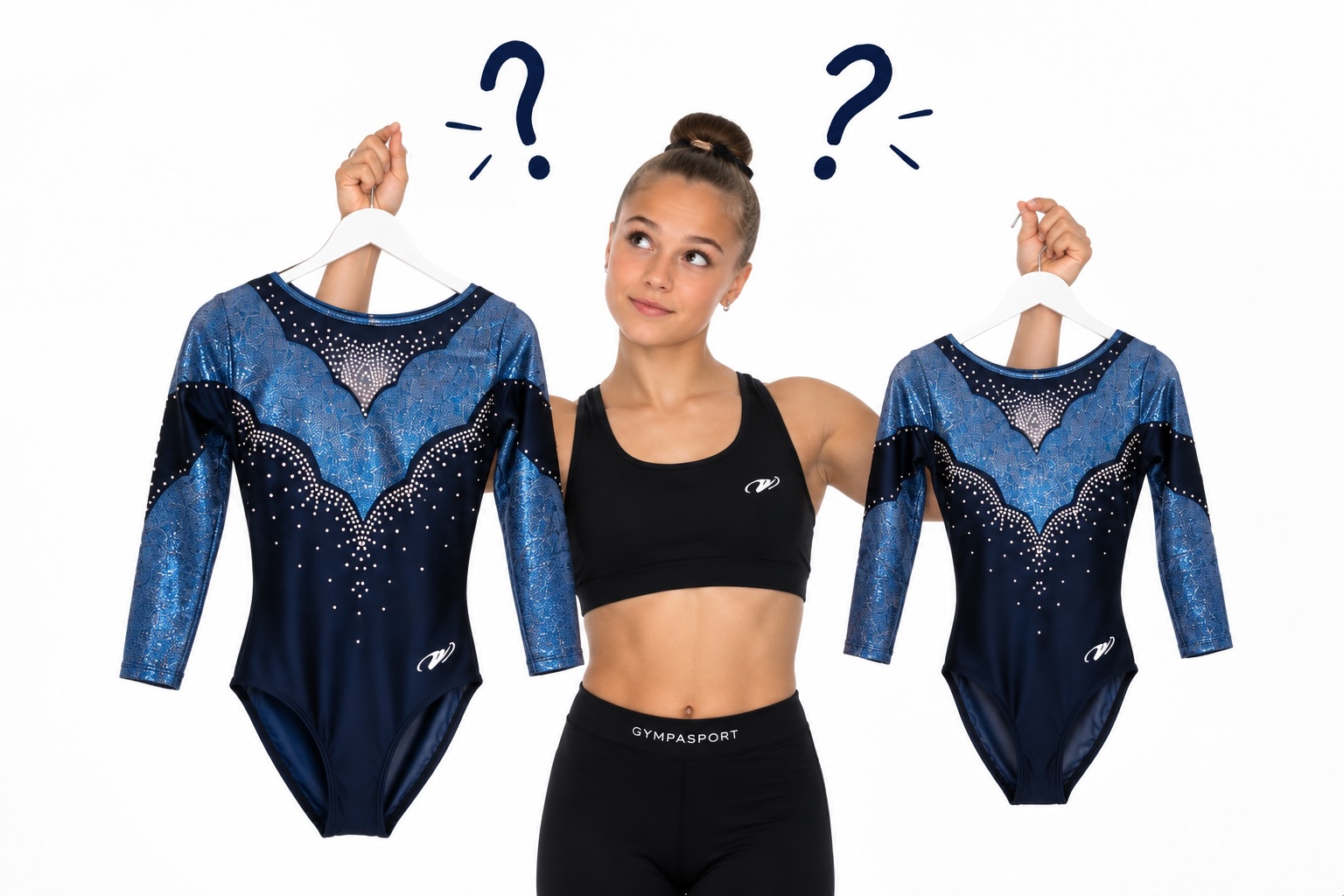 Mellan två storlekar på gymnastikdräkt – så väljer du rätt storlek