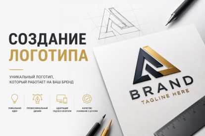 Создание уникального логотипа под ключ
