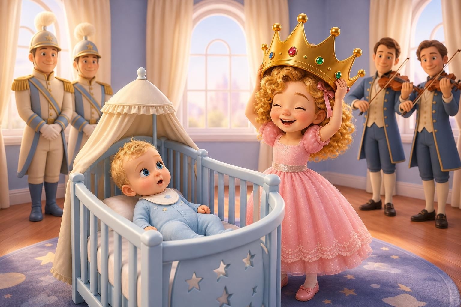 A Princess with a Crown Over Her Eyes