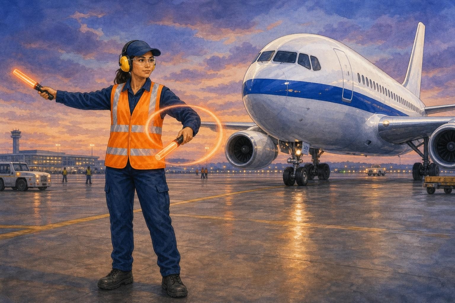 An Airplane Looks for Parking