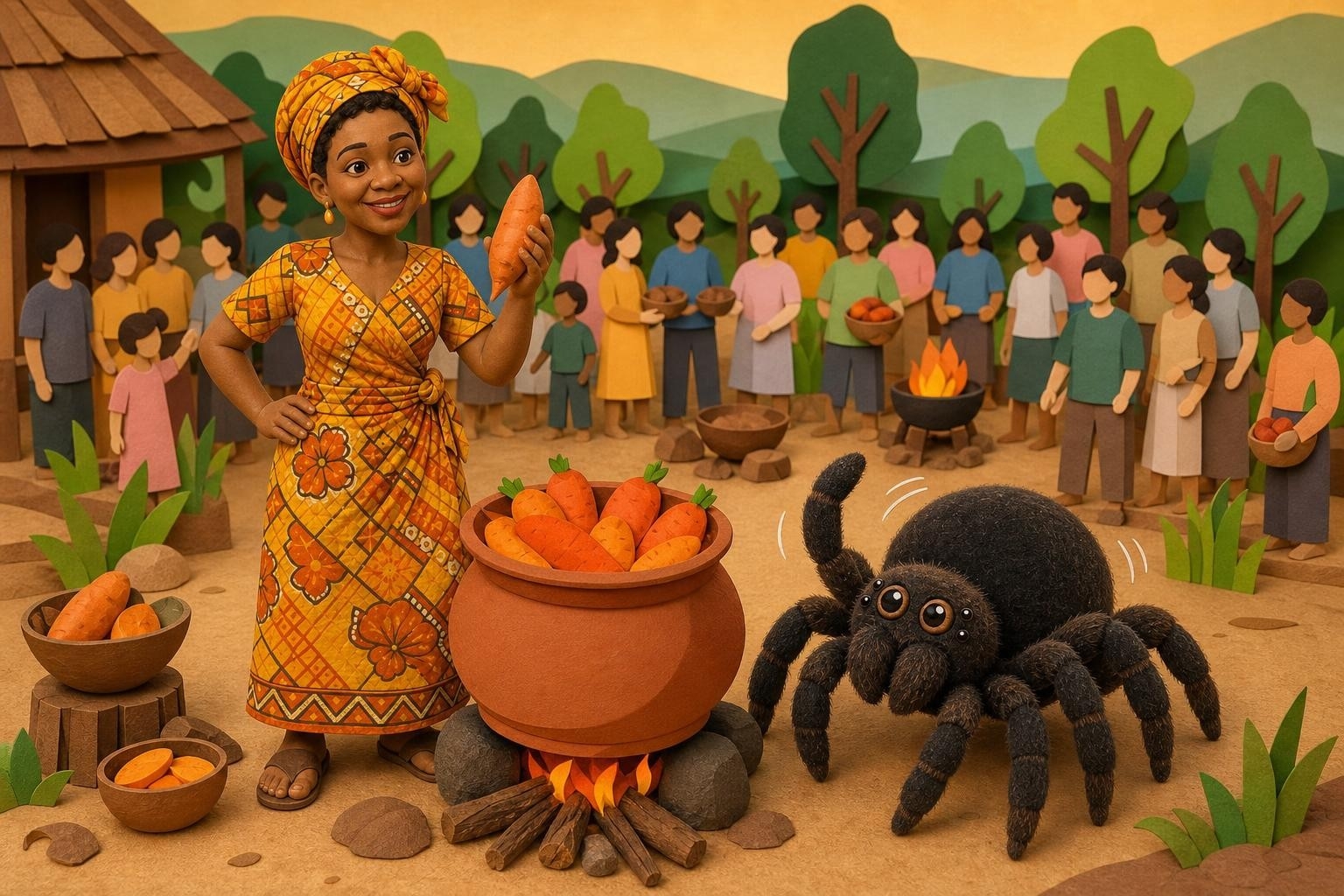 One Spider, Eight Pots