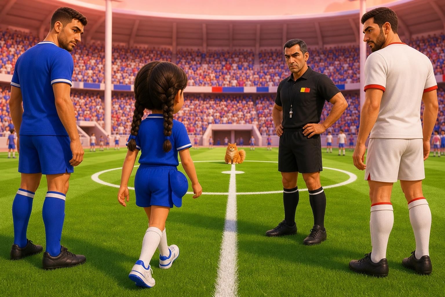 Mr. Referee, There's a Cat on the Field!