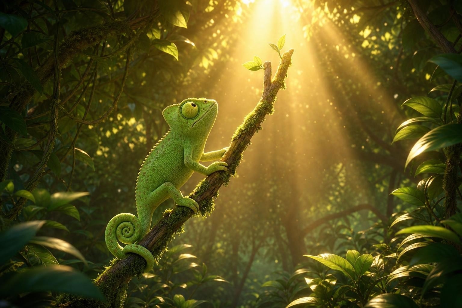 The Worst Chameleon at Hide-and-Seek