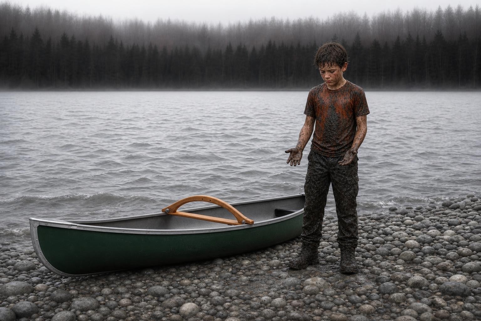 A Sinking Boat in the Forest
