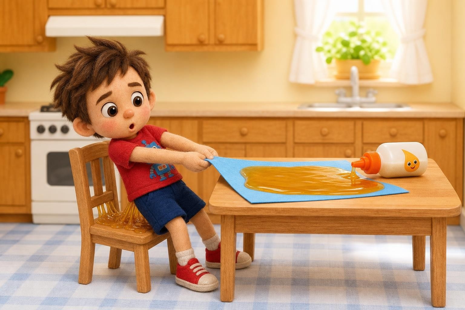 How Do You Rescue a Sticky Boy from a Chair?