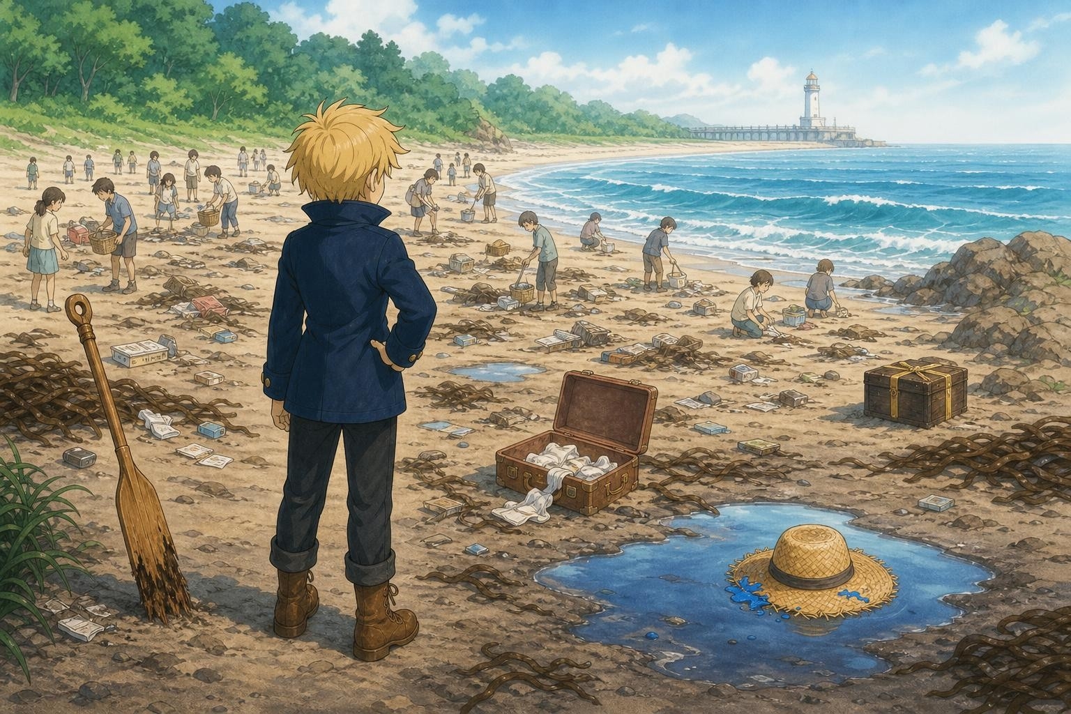 A Wooden Oar, a Straw Hat, and One Locked Chest
