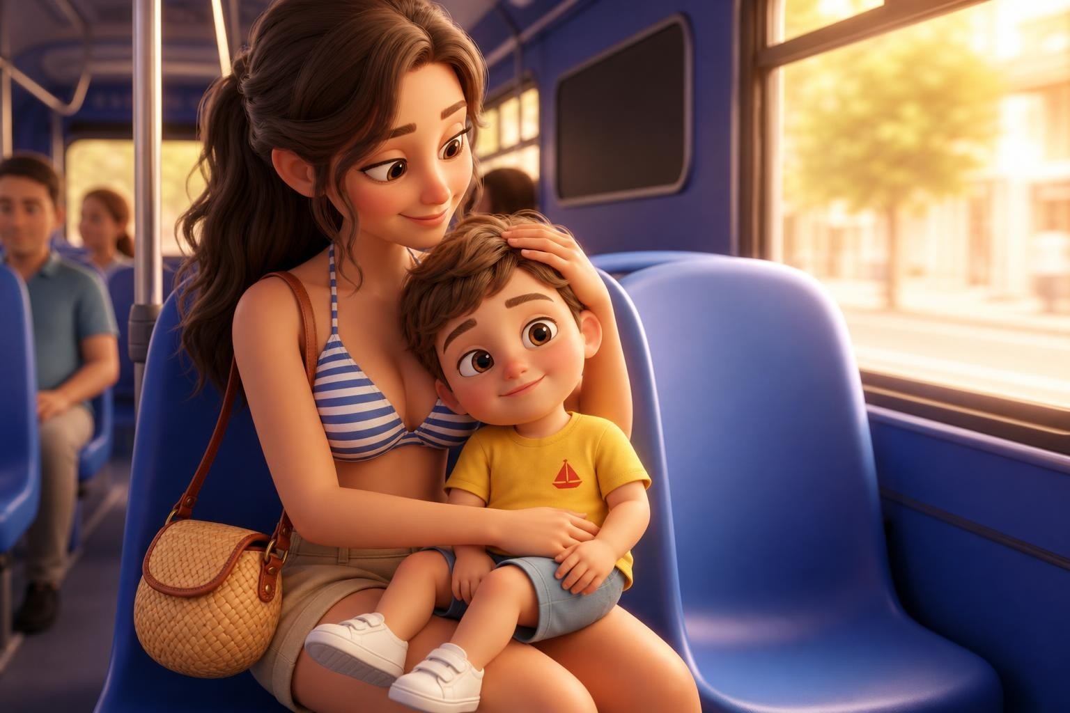 A Swimsuit on the Bus