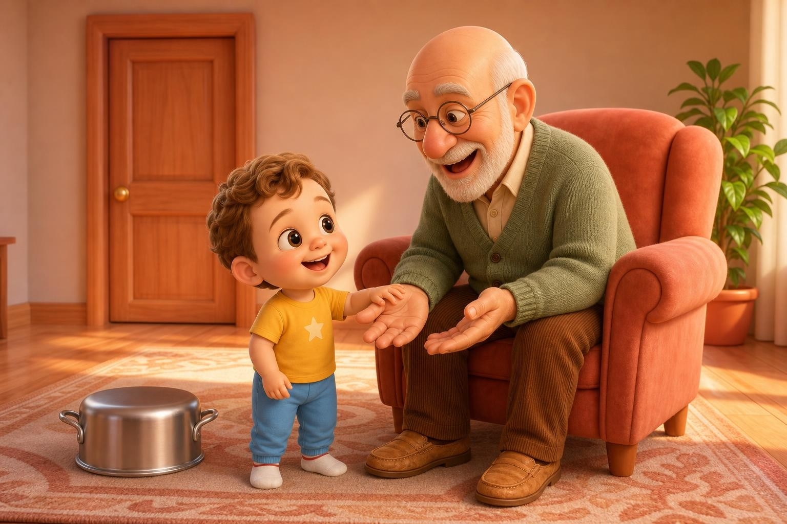 Tap, Tap, Tock! On Grandpa's Head Do Not Knock!