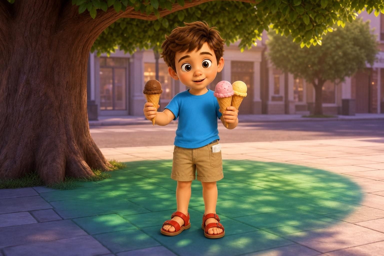 Two Hands, Three Ice Creams