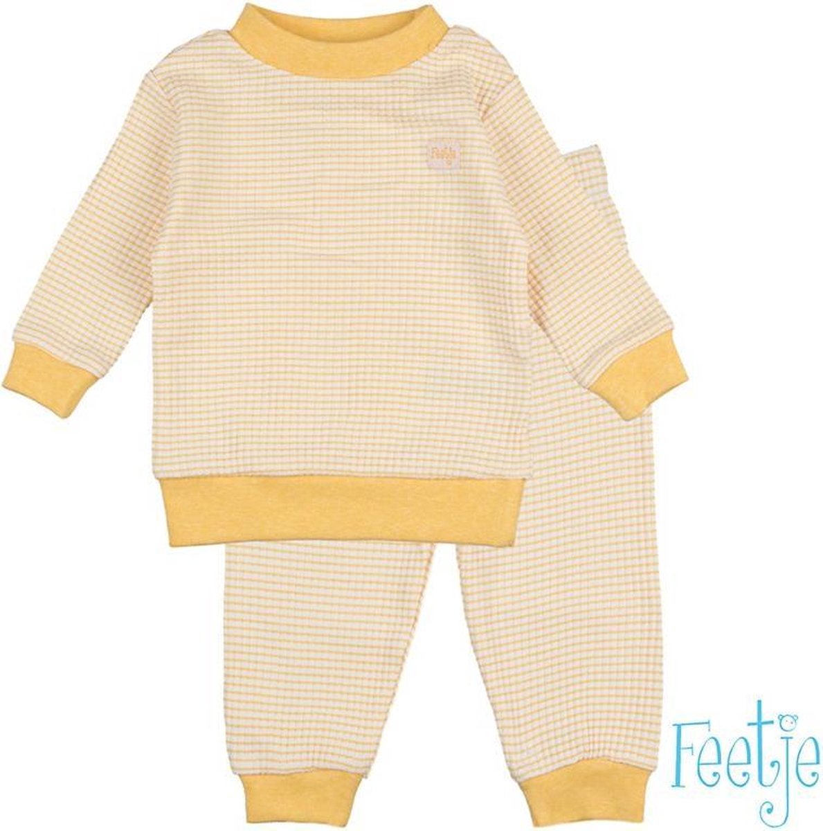Feetje wafel pyjama Yellow Ochre