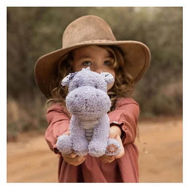 Little Dutch Knuffel Nijlpaard Paars 17 cm Safari Friends
