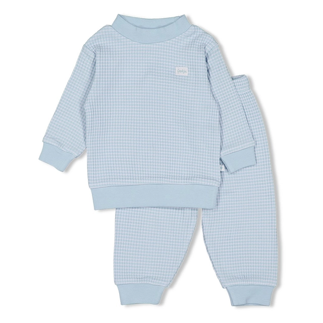 Feetje wafel pyjama Baby Blue