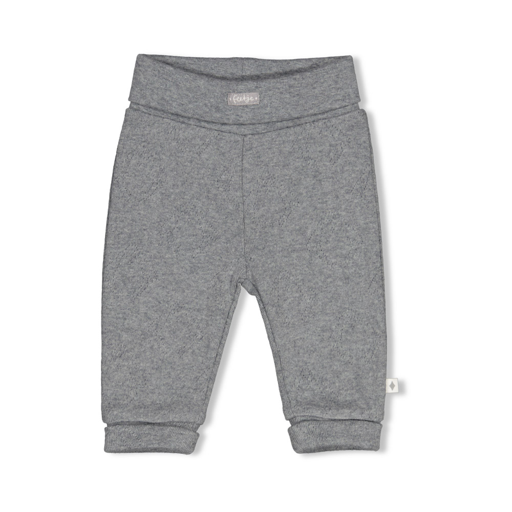 Feetje Broek ajour rib AO - Antraciet melange