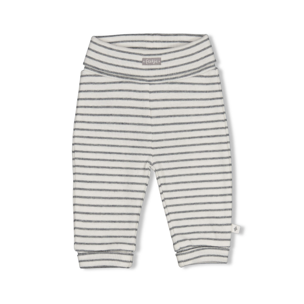 Feetje Broek rib met streep - Antraciet melange