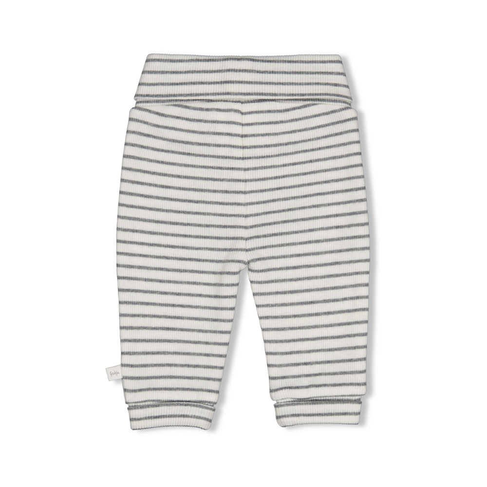 Feetje Broek rib met streep - Antraciet melange