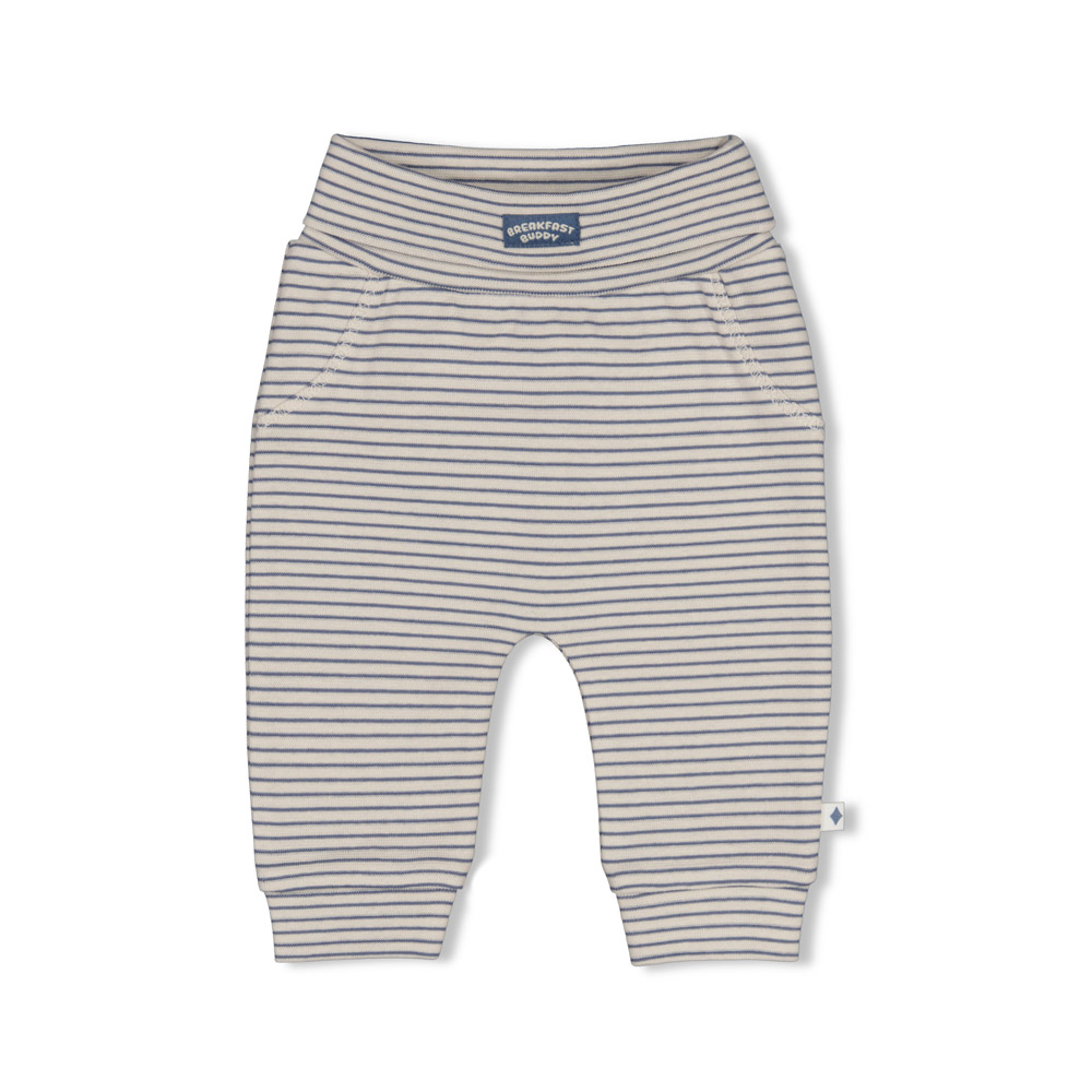 Feetje Broek rib met streep - Blauw