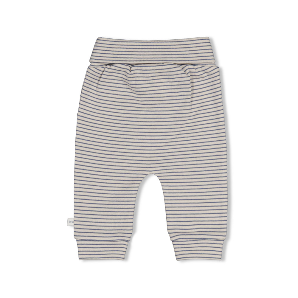 Feetje Broek rib met streep - Blauw