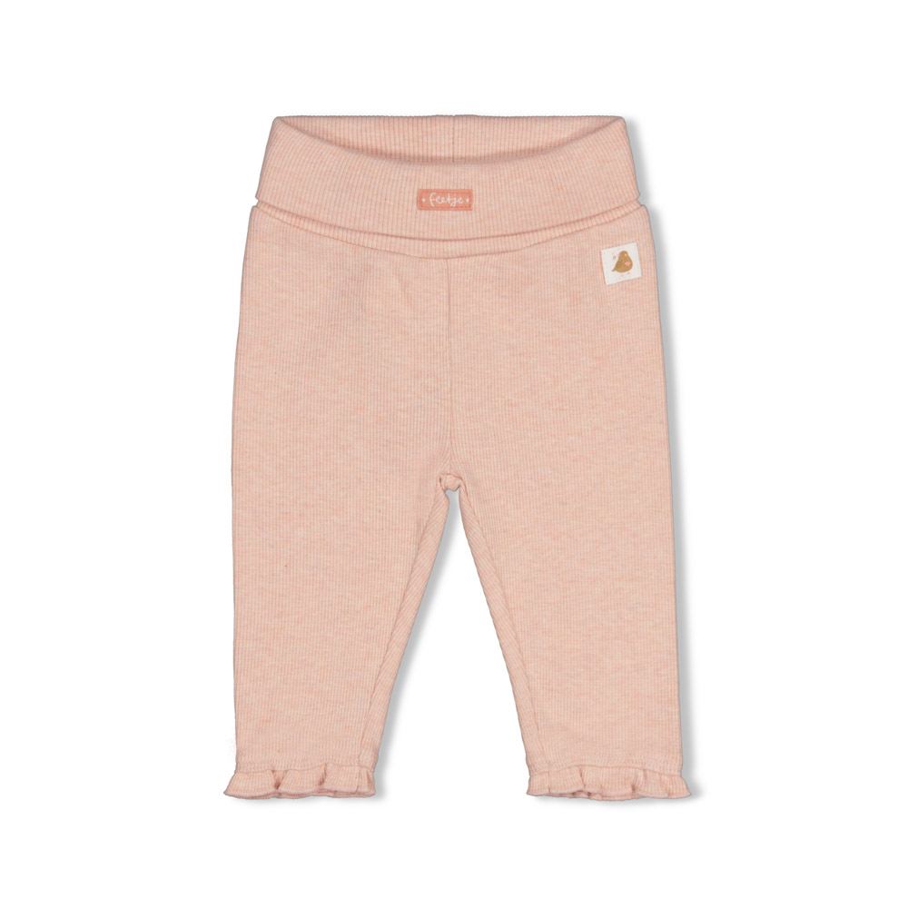 Feetje Broek rib - Roze melange
