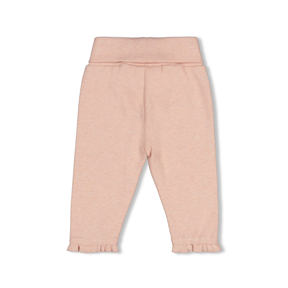 Feetje Broek rib - Roze melange