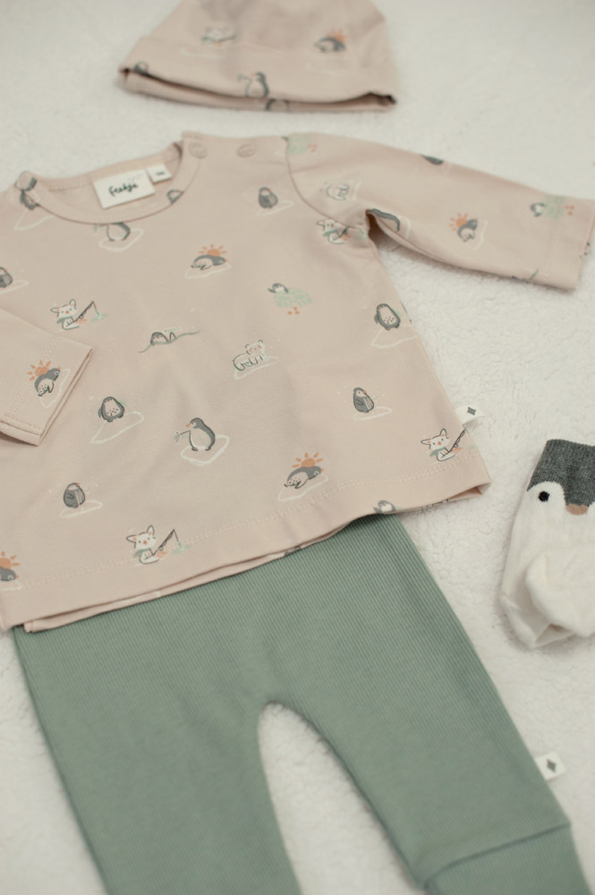 Feetje Broek rib - Zeegroen