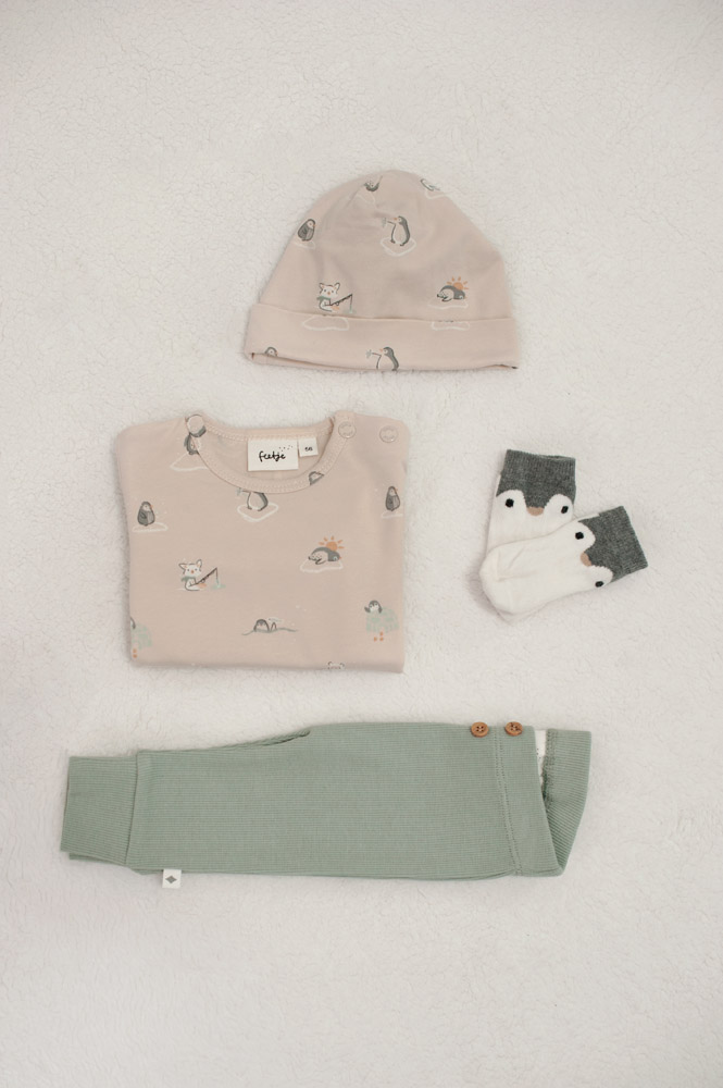 Feetje Broek rib - Zeegroen