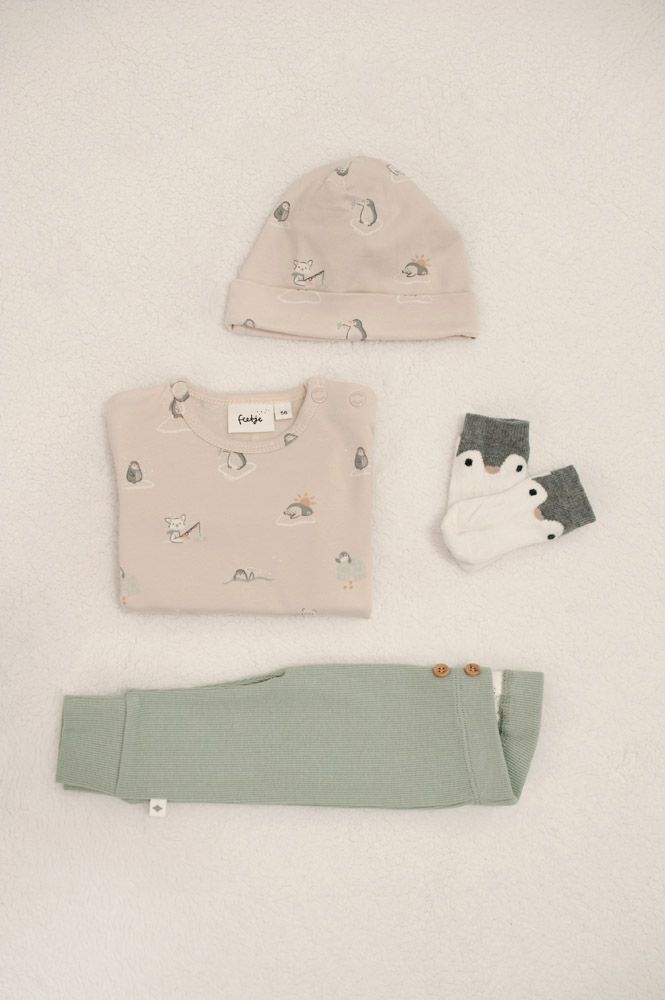 Feetje Broek rib - Zeegroen