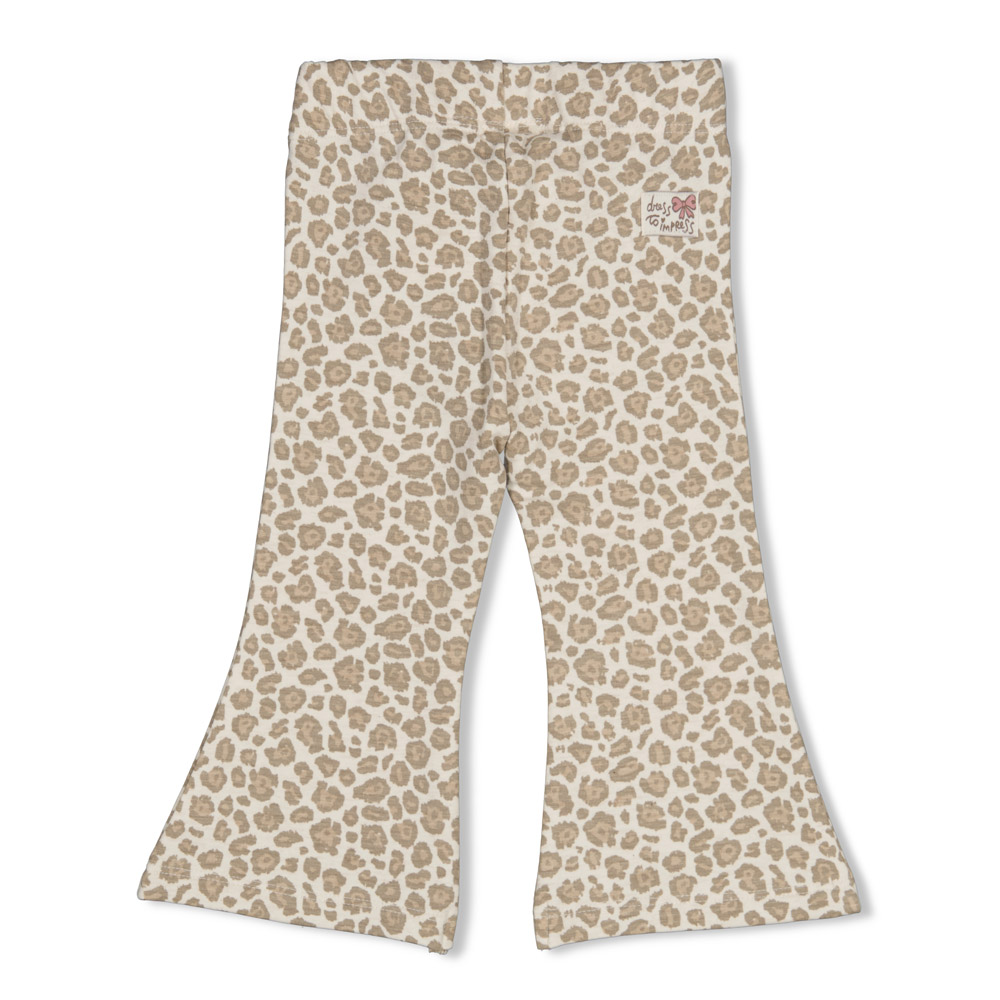 Feetje Flare broek AOP - Offwhite melange