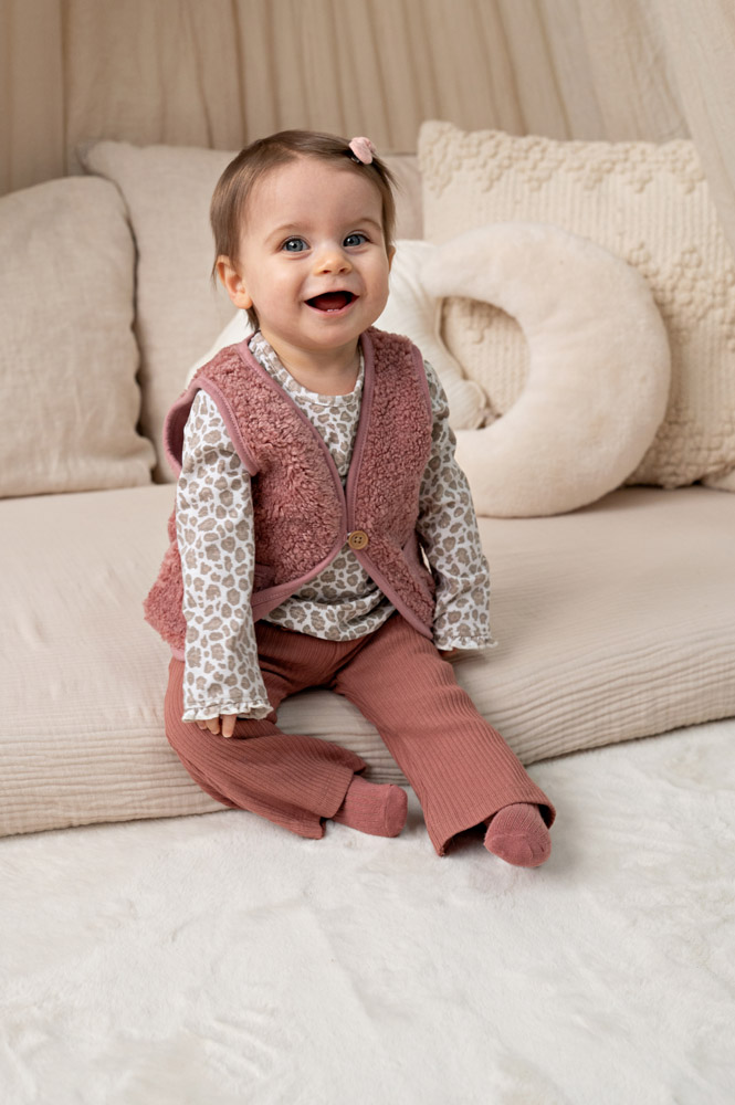 Feetje Flare broek rib - Mauve