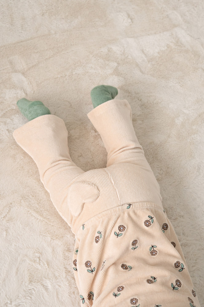 Feetje Flare broek velours rib - Offwhite