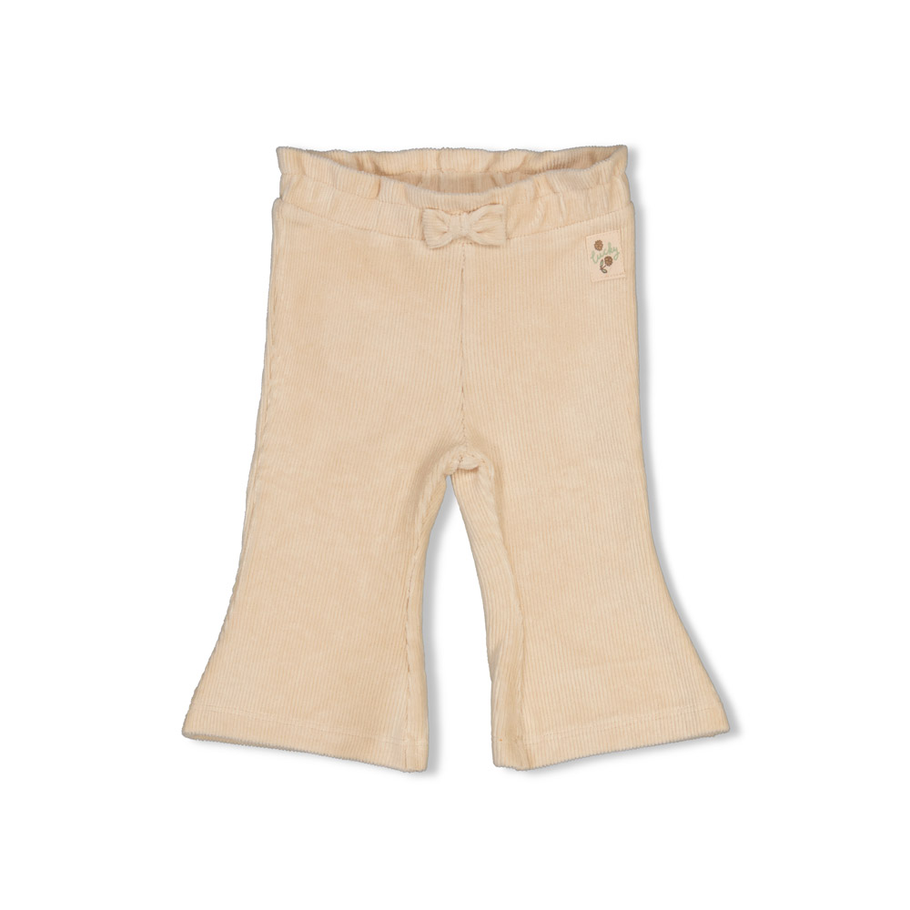 Feetje Flare broek velours rib - Offwhite