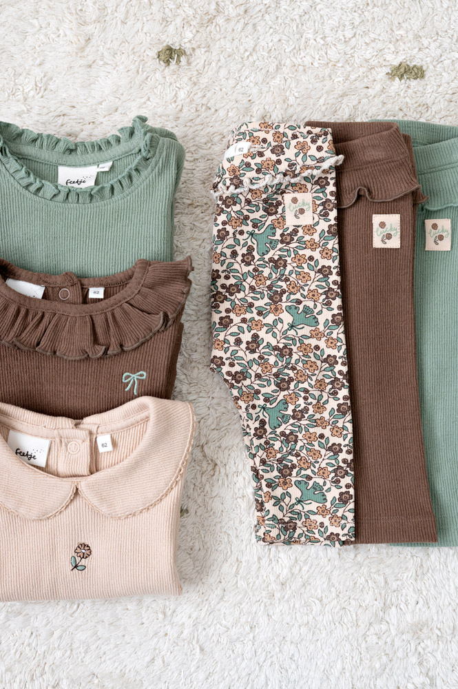 Feetje Legging pointelle rib - Jade Groen
