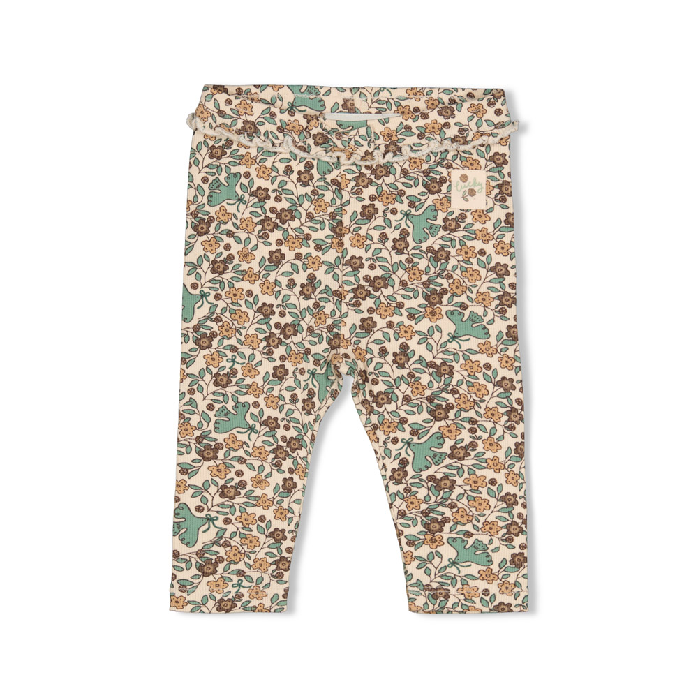 Feetje Legging rib AOP - Offwhite