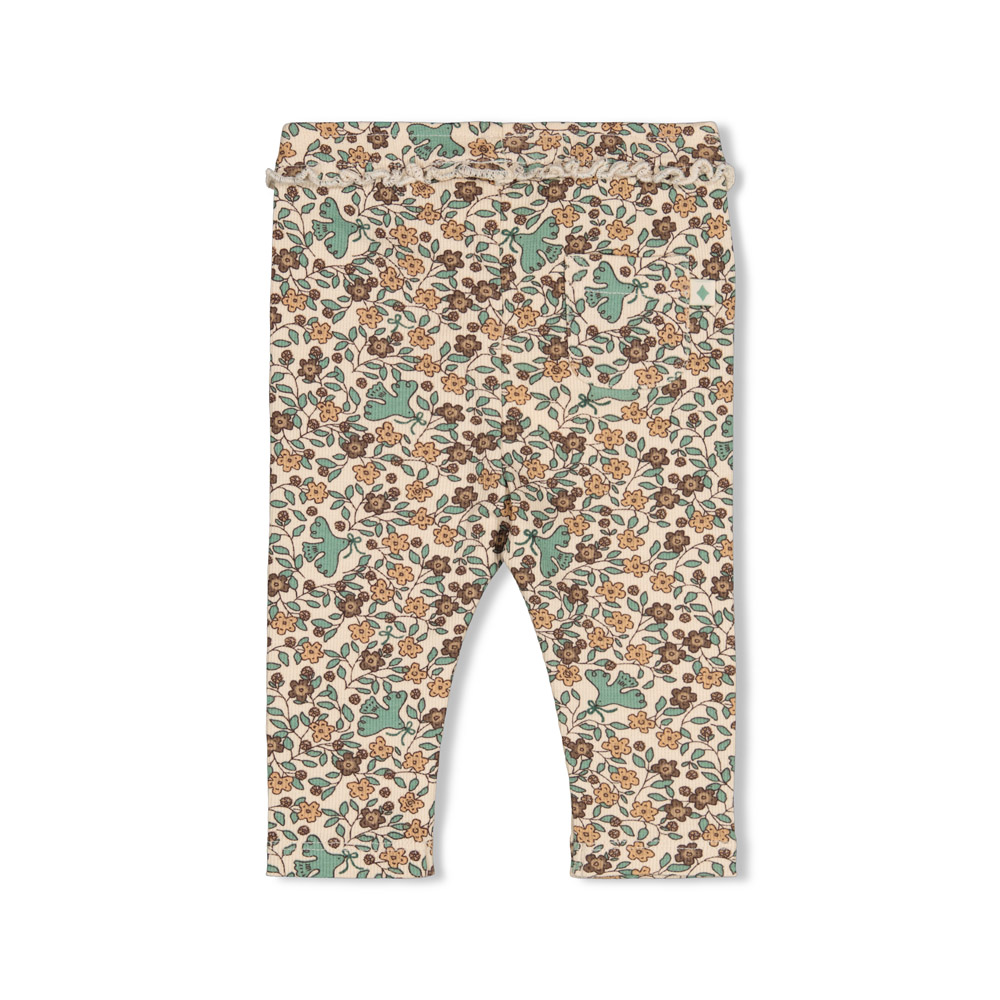 Feetje Legging rib AOP - Offwhite