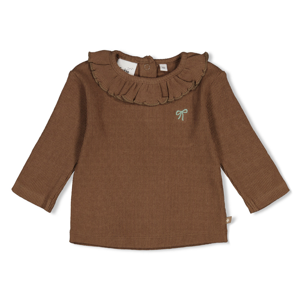 Feetje Longsleeve pointelle rib - Bruin