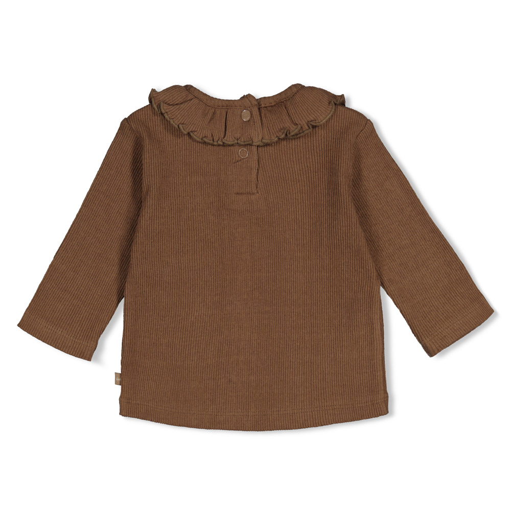Feetje Longsleeve pointelle rib - Bruin