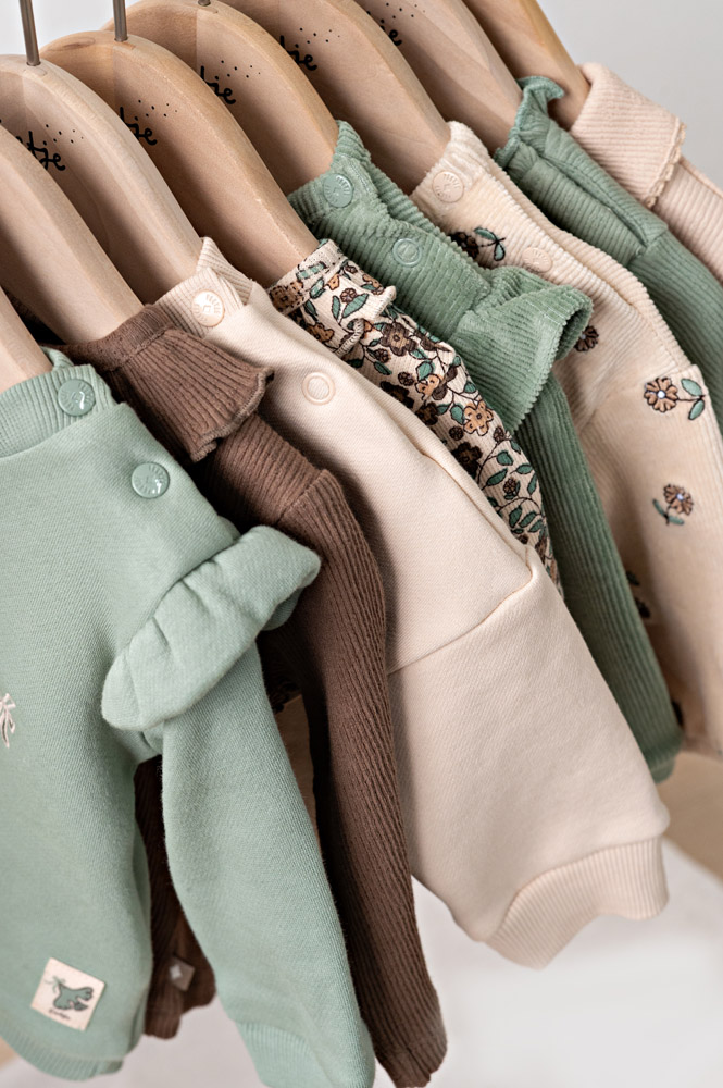 Feetje Longsleeve pointelle rib - Jade Groen