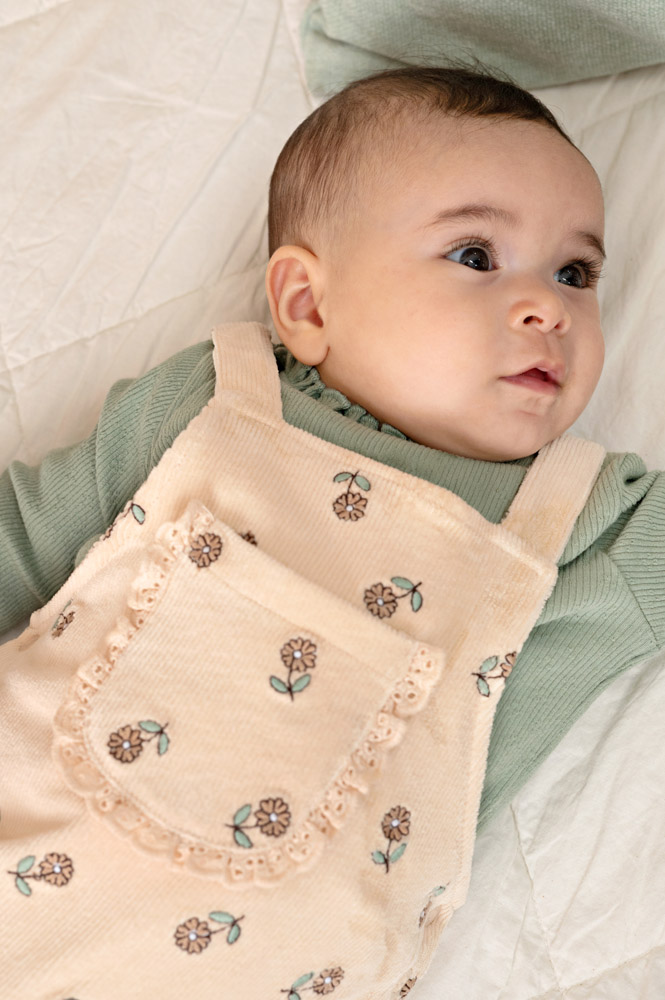 Feetje Longsleeve pointelle rib - Jade Groen